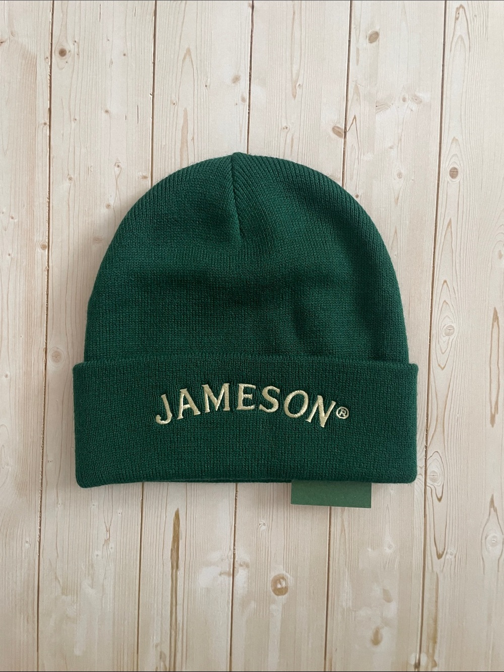 Jameson Green Embroidered Cuffed Beanie